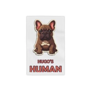 Hugo’s Human Beach Towel — full printed face