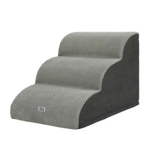 3-Tier Foam Dog Steps for Bed, Sofa & Car