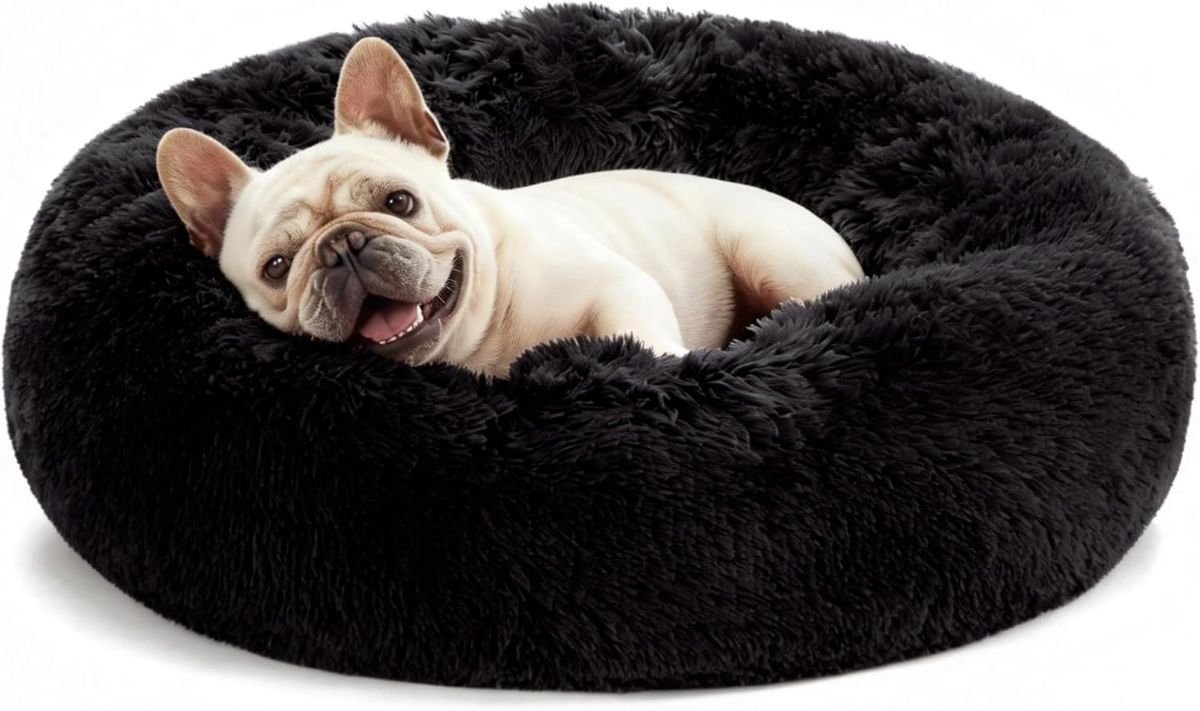 Anti-Anxiety Donut Pet Bed, Plush Calming Bed for Dogs and Cats - Image 3