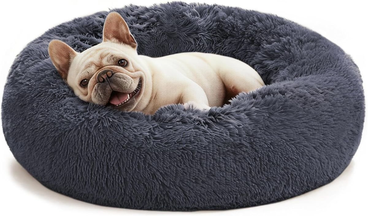 Anti-Anxiety Donut Pet Bed, Plush Calming Bed for Dogs and Cats - Image 9
