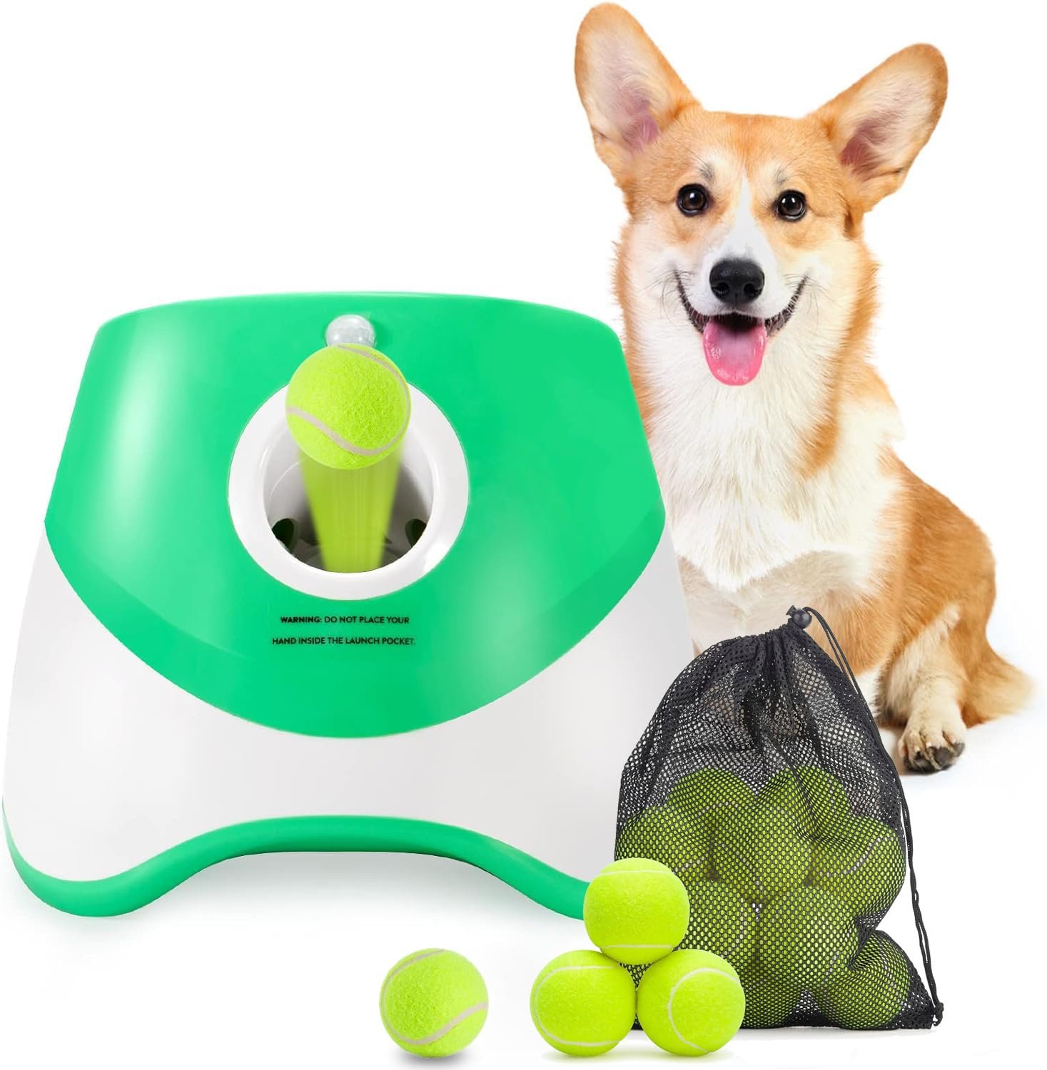 Automatic Ball Launcher for Small Dogs with 15 Mini Balls - Image 2