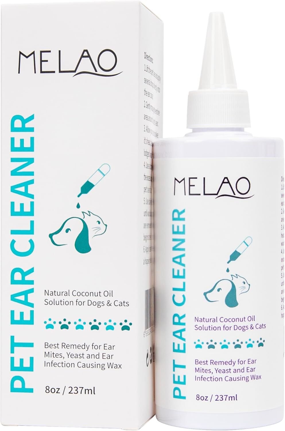 Ear Cleanser for Dogs & Cats with Long Nozzle (8oz)