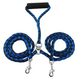 Adjustable Double Dog Leash with Collar (1.4m)