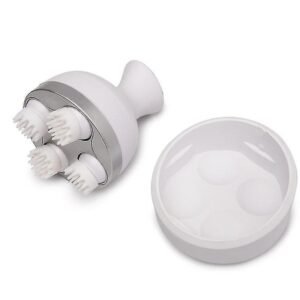 Electric Pet Head Massager with Soft Silicone Brush
