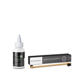 Bamboo Dog Toothbrush and Herbal Toothpaste Kit