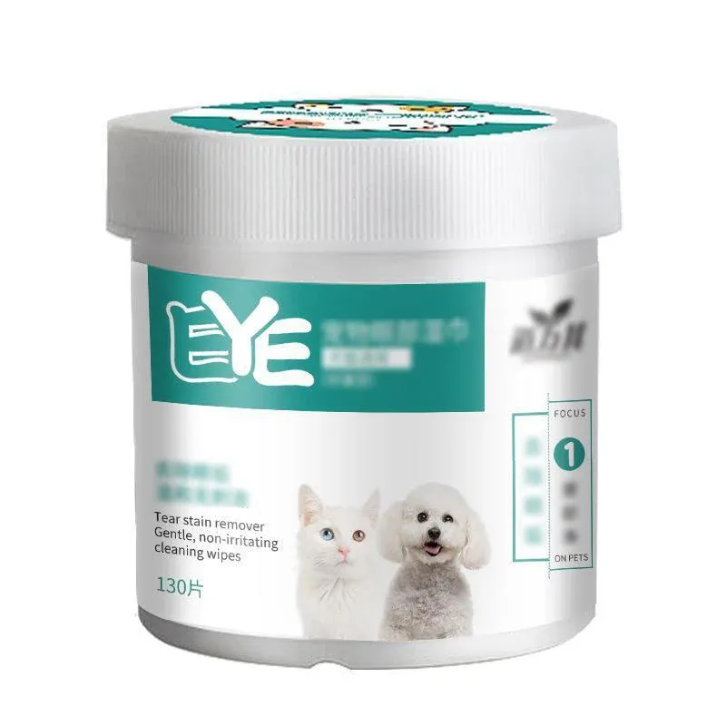 Pet Eye & Ear Cleaning Wipes for Cats & Dogs (130 Pack) - Image 2