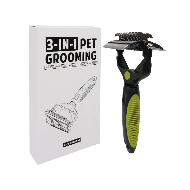 3-in-1 Pet Grooming Tool: Dematting, Deshedding & Finishing - Image 2
