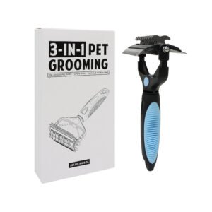 3-in-1 Pet Grooming Tool: Dematting, Deshedding & Finishing