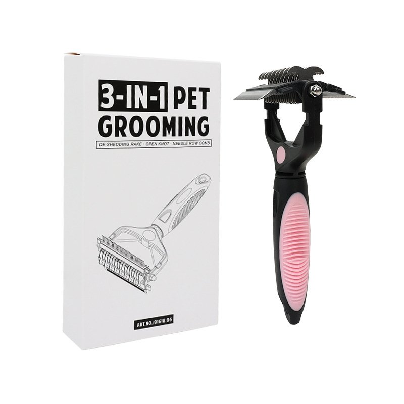 3-in-1 Pet Grooming Tool: Dematting, Deshedding & Finishing - Image 3